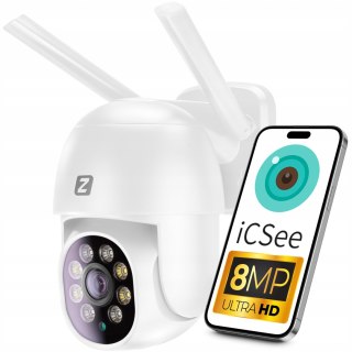 IP-Kamera Zintronic I8 WiFi 8MP 4K HD, PTZ, Nachtmodus, Bewegungserkennung