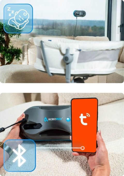 Fensterreinigungsroboter Roboway Rw-1, Intelligent, Wifi, 4000 Pa, 3 Modi