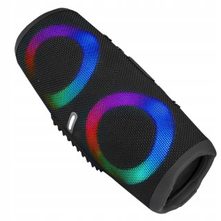 Bluetooth-Lautsprecher 5.1 Tragbar 2X10W Wasserdicht FM-Radio USB SD AUX LEDs