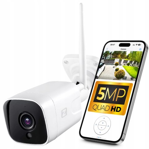 IP-Kamera A5 WiFi 5 MP mit Audio, IP66, für Micro-SD bis 128 GB-Zintronic