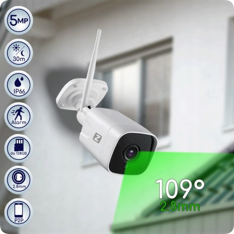 IP-Kamera A5 WiFi 5 MP mit Audio, IP66, für Micro-SD bis 128 GB-Zintronic