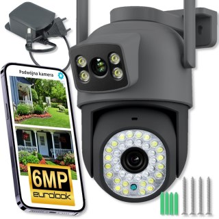 Außen-IP-Kamera Eurolook K-10 Dual 6 Mpx Ultra HD Wi-Fi drehbar 0.8 kg
