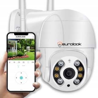 Außen-IP-WLAN-Kamera 2Mp Full HD, 355°/90° Drehung, Bewegungserkennung, Ip66
