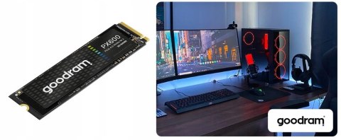 Goodram PX600 SSD 1 TB PCIe 4x4 M.2 2280 5000/4200MB/s 3D NAND für PC und PS5