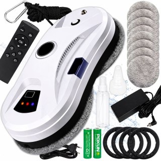 Renew Force Fensterroboter 90 W, 10 Wischpads, Fernbedienung, 3 Programme, weiß