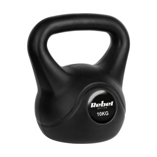 Bitumenbeschichtete Kettlebell Rebel Active 10 kg, für Krafttraining