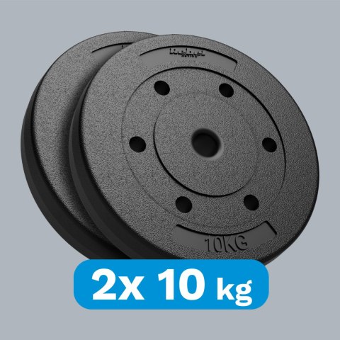 Rebel Active RBA-2103 Hantelscheiben-Set, 2 × 10 kg, Bohrung 31 mm