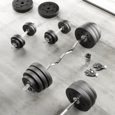Rebel Active RBA-2139 Hantelscheiben-Set, 2 × 7,5 kg, Bohrung 51 mm