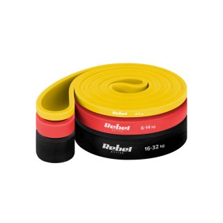 3 Latexgummibänder Rebel Active Power Band, Widerstand 4-32 kg
