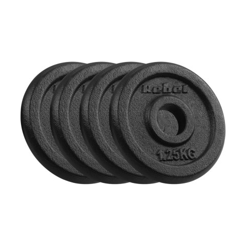 Rebel Active RBA-2126 Hantelscheiben-Set, 4 × 1,25 kg, Bohrung 31 mm