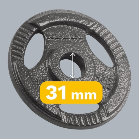 Rebel Active RBA-2132 Hantelscheiben-Set, 4 × 1,25 kg, Bohrung 31 mm