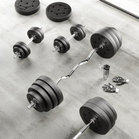 Rebel Active RBA-2105-1 Hantelscheibe 20 kg, 31 mm, Bitumen mit PVC