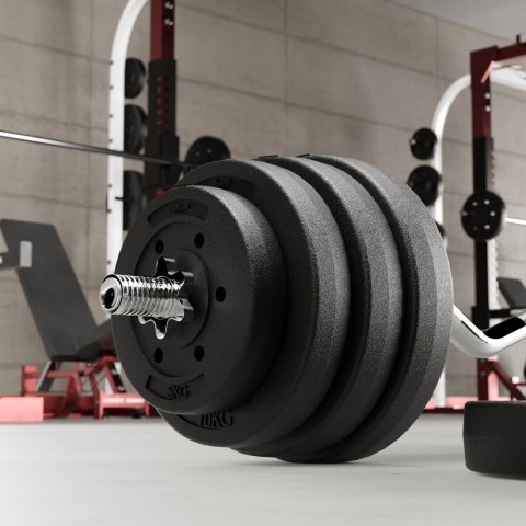 Rebel Active RBA-2105-1 Hantelscheibe 20 kg, 31 mm, Bitumen mit PVC