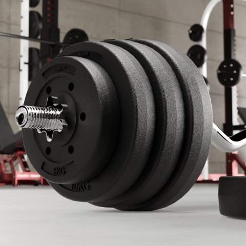 Rebel Active RBA-2105-1 Hantelscheibe 20 kg, 31 mm, Bitumen mit PVC