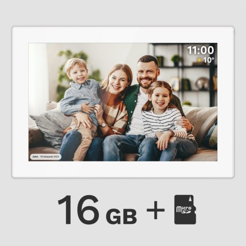 Digitaler Bilderrahmen Krüger&Matz Frameo Wi-Fi 10,1 Zoll, weiß