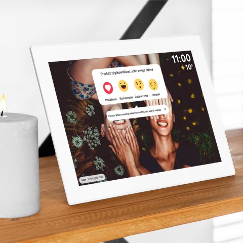 Digitaler Bilderrahmen Krüger&Matz Frameo Wi-Fi 10,1 Zoll, weiß