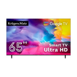 Krüger&Matz 65-Zoll-4K-UHD-Smart-TV mit Google TV, D-LED, DVB-T2, 60 Hz