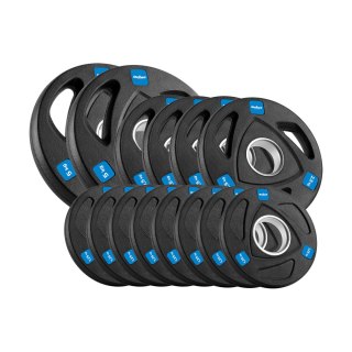 Gummiertes Hantelscheiben-Set Rebel Active, 30 kg, 14 Stück, Lochdurchmesser 51 mm