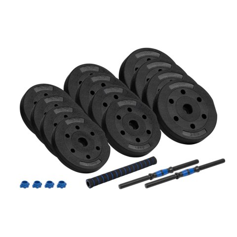 Bitumen-Hantelset Rebel Active RBA-2300, 20 kg mit Verbindungsstück