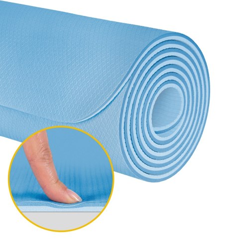 Gymnastikmatte Rebel Active RBA-3158-2BL TPE 183×61 cm, 1 cm, blau