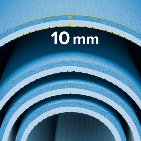 Gymnastikmatte Rebel Active RBA-3158-2BL TPE 183×61 cm, 1 cm, blau