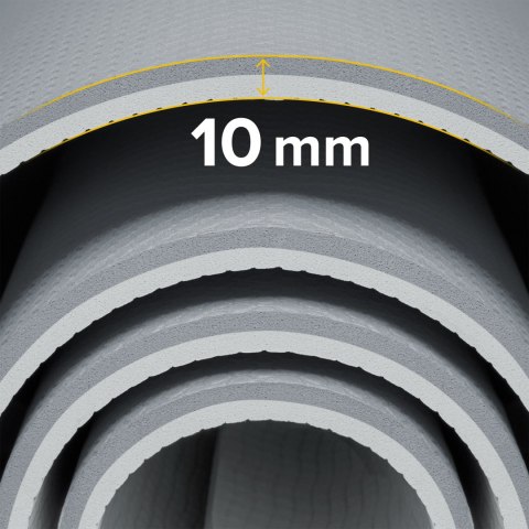 Gymnastikmatte Rebel Active RBA-3158-2GY TPE 183×61 cm, 1 cm, grau