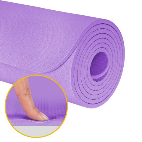 Gymnastikmatte Rebel Active RBA-3158-PU TPE 183×61 cm, 1 cm, violett