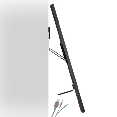 Maclean MC-481 flache TV-Wandhalterung, 37-80 Zoll, 75 kg, Schwarz