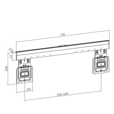 Maclean MC-481 flache TV-Wandhalterung, 37-80 Zoll, 75 kg, Schwarz