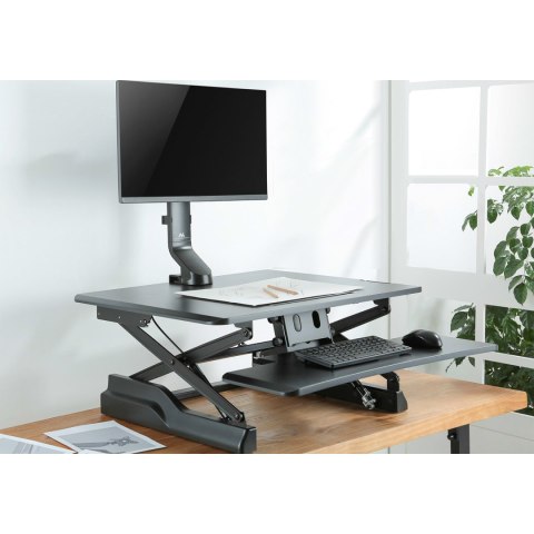 Maclean MC-853 Monitor-Tischhalterung, 17-32 Zoll, 8 kg, Schwarz