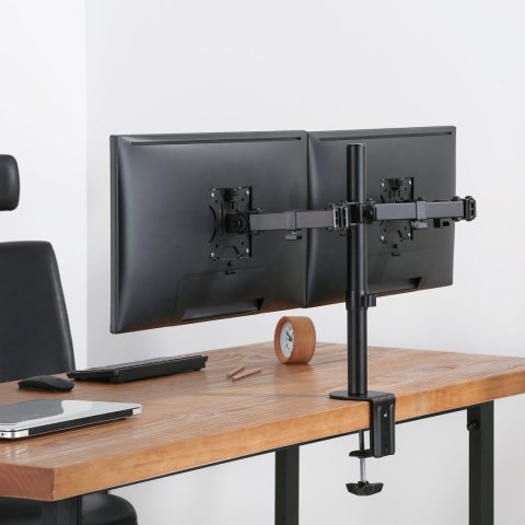 Maclean MC-884 Monitorhalterung für 2 Monitore, 2×8 kg, VESA 75/100