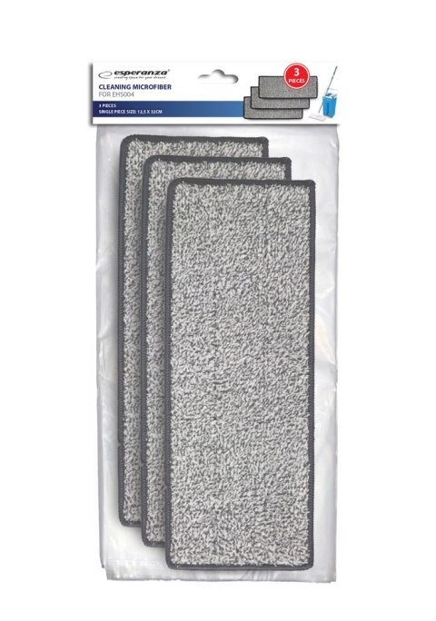 3 Mikrofaserbezüge für Esperanza Perfect Clean 004, 32 × 12,5 cm