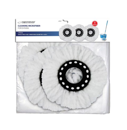 3 Mikrofaserbezüge für Esperanza Perfect Clean 006, Ring 16 cm