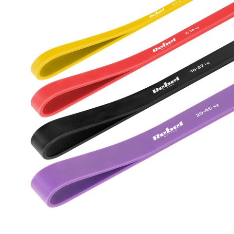7 Trainingsbänder Power Band Rebel Active, Widerstand 4-82 kg