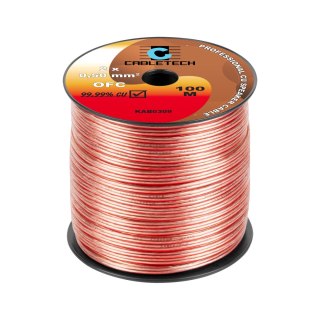 Cabletech KAB0309 Lautsprecherkabel OFC 2 × 0,5 mm², Rolle 100 m