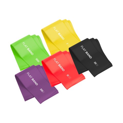 Ein Set mit 5 Widerstandsbändern Rebel Active 2,5-20 kg