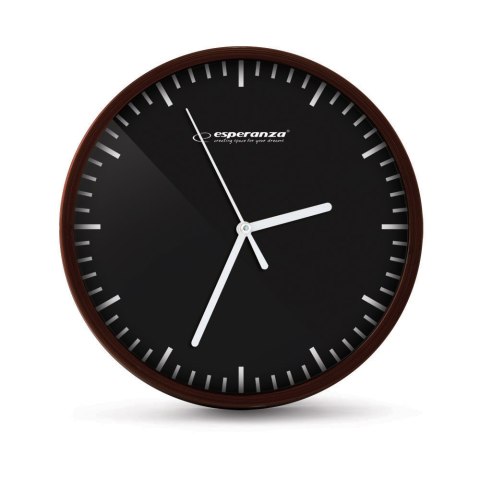 Esperanza Budapest EHC010K Wanduhr, 20 cm, schwarzes Zifferblatt