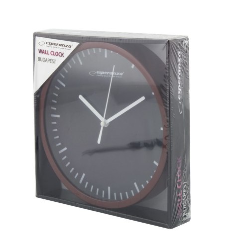Esperanza Budapest EHC010K Wanduhr, 20 cm, schwarzes Zifferblatt