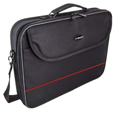 Esperanza CLASSIC RED ET101R - Notebooktasche 15,6″, Schwarz mit rotem Akzent