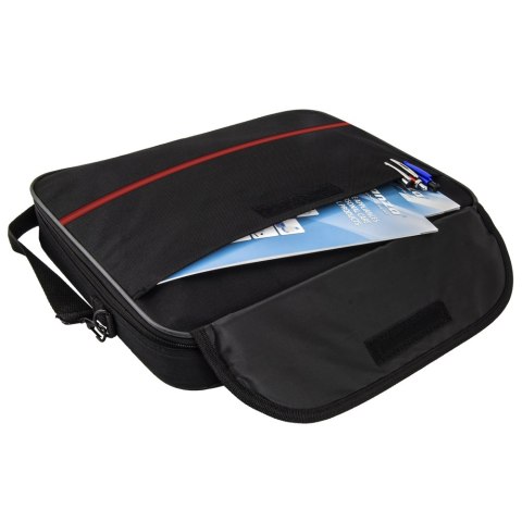 Esperanza CLASSIC RED ET101R - Notebooktasche 15,6″, Schwarz mit rotem Akzent