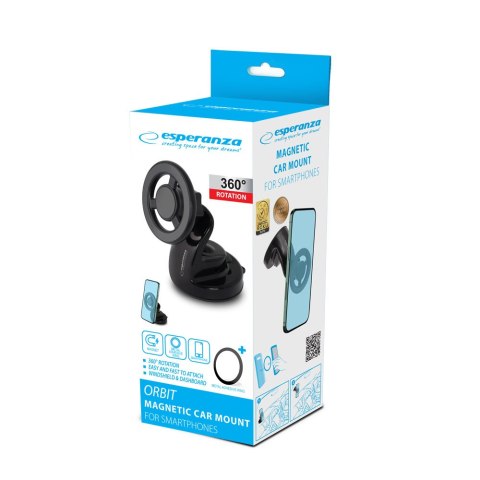 Esperanza ORBIT EMH147 - magnetische Auto-Handyhalterung, 360°