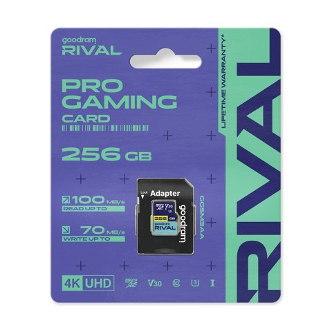 Goodram RIVAL M3AA 256 GB microSDXC-Speicherkarte U3 V30 mit SD-Adapter