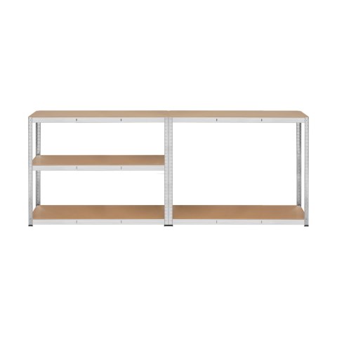 Lagerregal Rebel RB-1253, 205 × 120 × 45 cm, 5 Böden, 875 kg, silberfarben, verzinkt