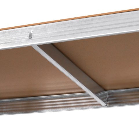 Lagerregal Rebel RB-1253, 205 × 120 × 45 cm, 5 Böden, 875 kg, silberfarben, verzinkt