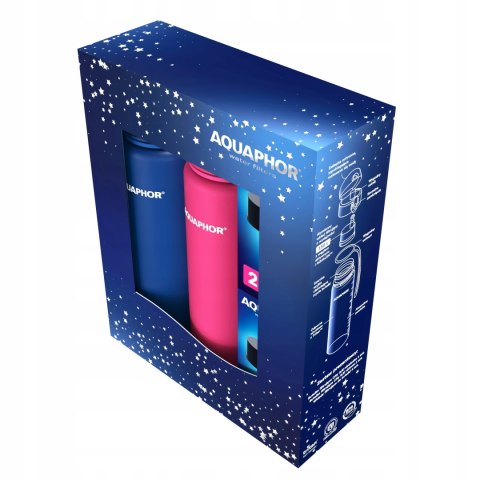 Aquaphor City Filterflasche Set 2x 0,5l mit 4 Filtern