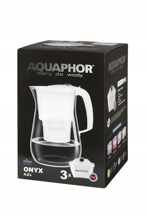 Aquaphor Onyx 4.2L Filterkanne mit 10 Maxfor Mg Filtern