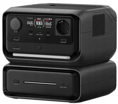 EcoFlow RIVER 3 Max Powerstation 600W, 572Wh, LiFePO4, UPS, 10 ms