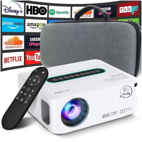 Heelly Projektor, Natives Full HD, Android 9, WLAN, Bluetooth & 2x HDMI