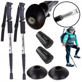 Nordic Walking Stöcke mit Antishock-System und ergonomischen Griffe, 2 Stück