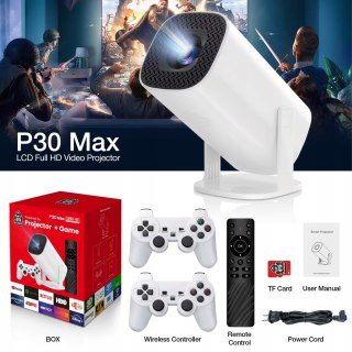 Renew Force P30 Max HD-Beamer mit Android 11 und zwei Gamepads